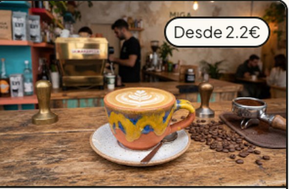 Café con leche vegetal con arte latte